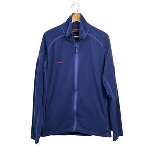 Mammut Blue Long Sleeve Mock Neck Full Zip Up Fleece Jacket Men’s Size XL